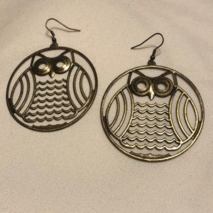 Vintage 1970s Owl Earrings